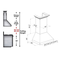 (archived) ZLINE Wall Mount Range Hood In DuraSnow® Stainless Steel - 8687S - The Home Selection