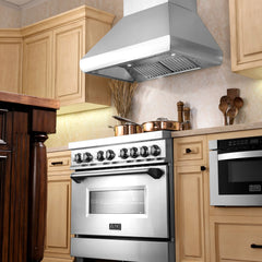 (archived) ZLINE Wall Mount Range Hood in Stainless Steel - Includes Remote Blower (687-RD/RS) - The Home Selection