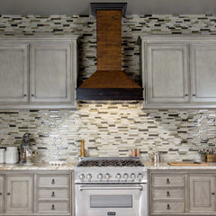 (archived) ZLINE Wooden Wall Mount Range Hood in Antigua and Hamilton - Includes Remote Motor - 329AH-RD/RS - The Home Selection