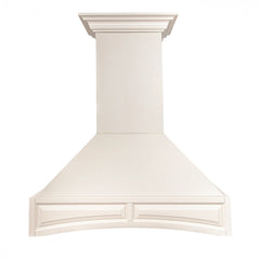 (archived) ZLINE Wooden Wall Mount Range Hood in White - Includes Remote Motor - 321TT - The Home Selection