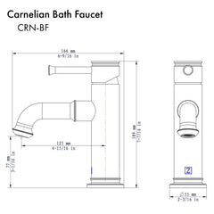 ZLINE Carnelian Bath Faucet in Chrome, CRN-BF-CH