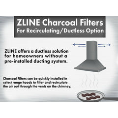 ZLINE Charcoal Replacement Filters for Models 587, 597, and 9597 (Set of 2) - CF1-587/597/9597