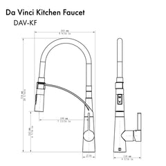 ZLINE Da Vinci Kitchen Faucet, DAV-KF-BN