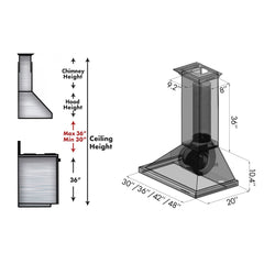 ZLINE Designer Series Wall Mount Range Hood - 8KBC