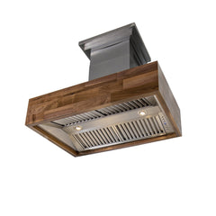 ZLINE Convertible Designer Series Wooden Island Mount Range Hood in Butcher Block - 681iW