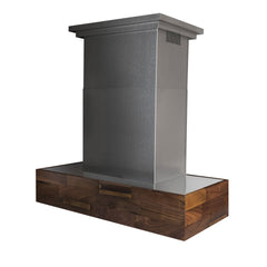 ZLINE Convertible Designer Series Wooden Island Mount Range Hood in Butcher Block - 681iW