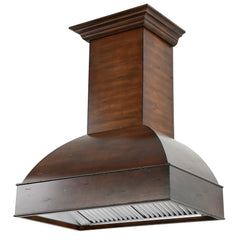 ZLINE 36" Wooden Wall Mount Range Hood in Walnut and Hamilton (369WH-36)