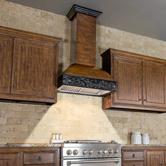 ZLINE 36" Wooden Wall Mount Range Hood in Antigua and Hamilton (393AH-RD-36)