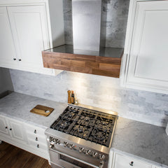 ZLINE 42" Remote Blower Ducted Designer Series Wooden Wall Mount Range Hood in Butcher Block (681W-RS-42-400)