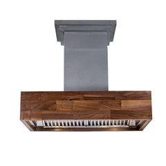 ZLINE Convertible Designer Series Wooden Island Mount Range Hood in Butcher Block - 681iW