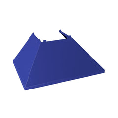 (discontinued) ZLINE Ducted DuraSnow® Stainless Steel Range Hood with Blue Matte Shell - 8654BM - The Home Selection