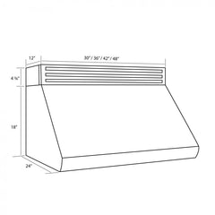 (discontinued)ZLINE Recirculating Under Cabinet Range Hood in Stainless Steel - RK527 - The Home Selection