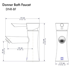 ZLINE Donner Bath Faucet in Chrome, DNR-BF-CH