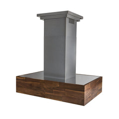 ZLINE Remote Blower Ducted Designer Series Wooden Island Mount Range Hood in Butcher Block - 681iW-RD