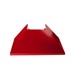 ZLINE Ducted DuraSnow® Stainless Steel Range Hood with Red Gloss Shell - 8654RG