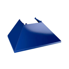 ZLINE Ducted DuraSnow® Stainless Steel Range Hood with Blue Gloss Shell - 8654BG