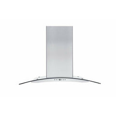 ZLINE Convertible Vent Island Mount Range Hood in Stainless Steel & Glass - GL14i