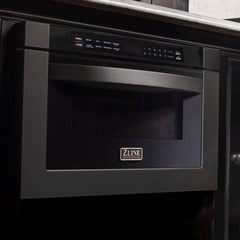 ZLINE 24 in. 1.2 Cu. Ft. Microwave Drawer In Black Stainless Steel, MWD-1-BS