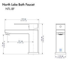 ZLINE North Lake Bath Faucet in Chrome, NTL-BF-CH