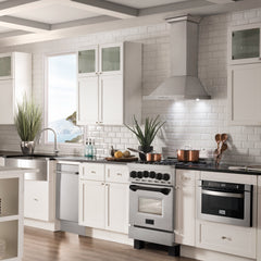 ZLINE Autograph Edition 24" 2.8 cu. ft. Range with Gas Stove and Gas Oven in DuraSnow® Stainless Steel with Champagne Bronze Accents - RGSZ-SN-24