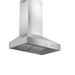 ZLINE Professional Convertible Vent Wall Mount Range Hood in Stainless Steel with Crown Molding - 667CRN