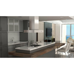 ZLINE Ducted Remote Blower Island Mount Range Hood in Stainless Steel - KECOMi-RS