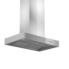 ZLINE Ducted Remote Blower Island Mount Range Hood in Stainless Steel - KECOMi-RS
