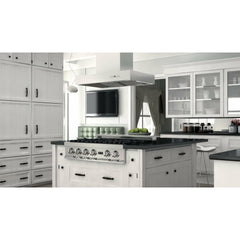 ZLINE Ducted Remote Blower Island Mount Range Hood in Stainless Steel - KECOMi-RS