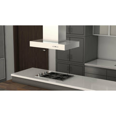 ZLINE Ducted Remote Blower Island Mount Range Hood in Stainless Steel - KECOMi-RS