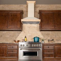 ZLINE Ducted Unfinished Wooden Wall Mount Range Hood with Remote Motor - KBUF-RD