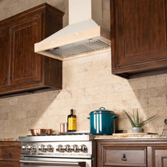 ZLINE Ducted Unfinished Wooden Wall Mount Range Hood with Remote Motor - KBUF-RD