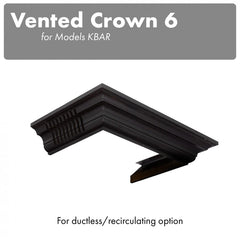 ZLINE Vented Crown Molding Profile 6 for Wall Mount Range Hood - CM6V-KBAR