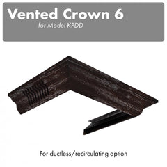 ZLINE Vented Crown Molding Profile 6 for Wall Mount Range Hood (CM6V-8KBC)