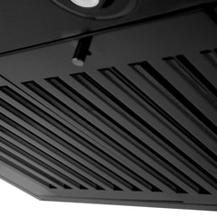 ZLINE Convertible Vent Wall Mount Range Hood in Black Stainless Steel with Crown Molding - BSKENCRN