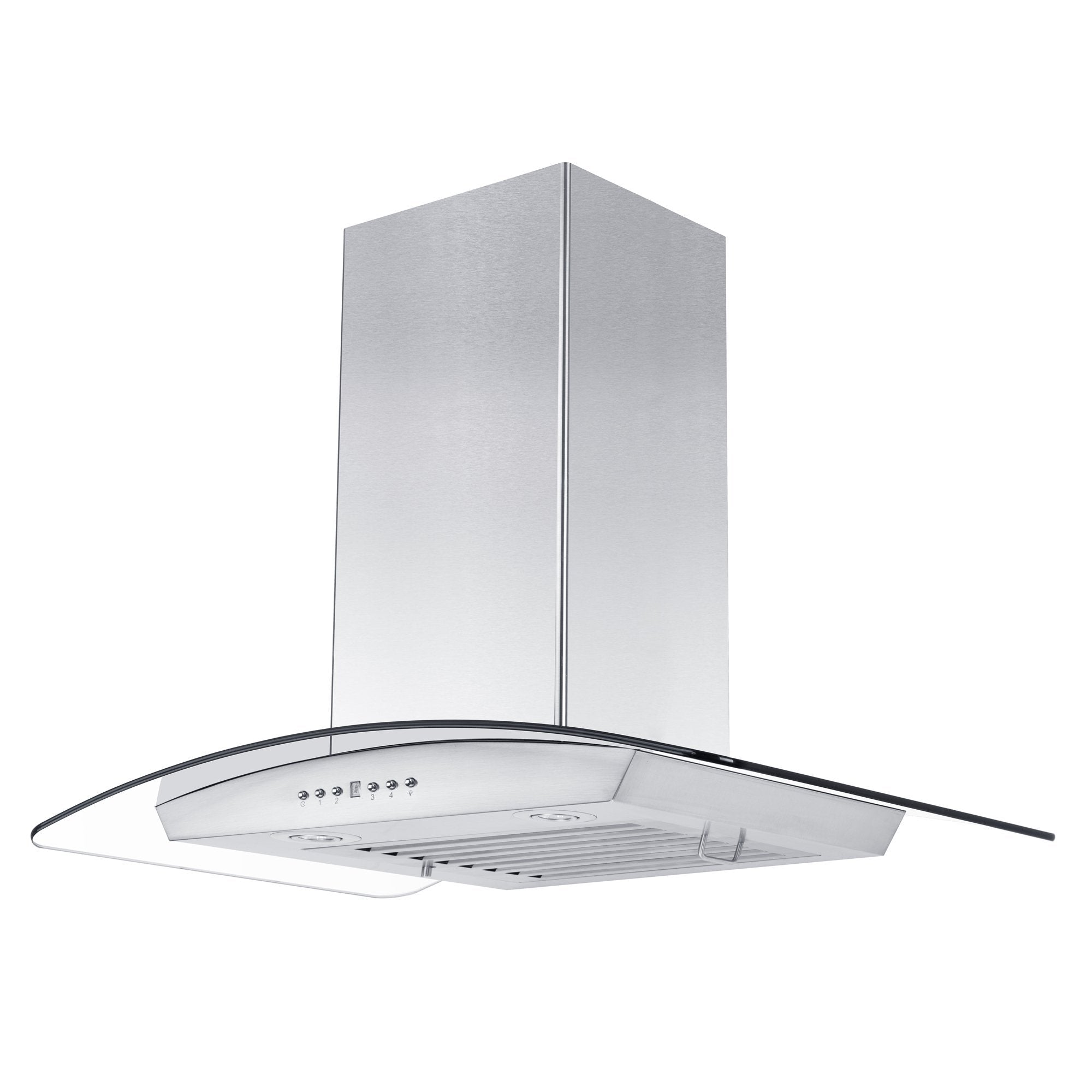ZLINE Convertible Vent Wall Mount Range Hood in Stainless Steel & Glass with Crown Molding - KZCRN