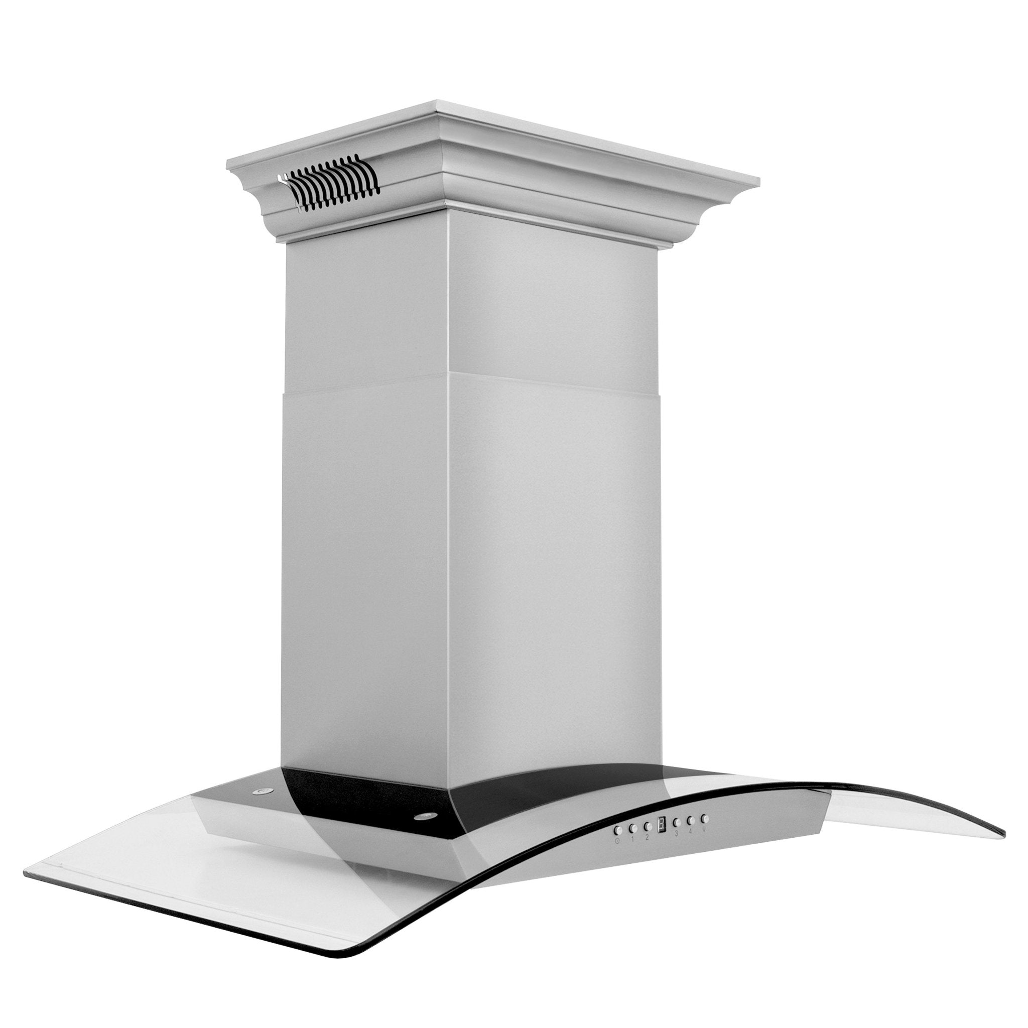 ZLINE Stainless Steel Wall Range Hood with Built-in CrownSound® Bluetooth Speakers - KZCRN-BT