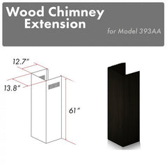 ZLINE Wooden Wall Mount Range Hood Extension in Antigua - 393AA-E