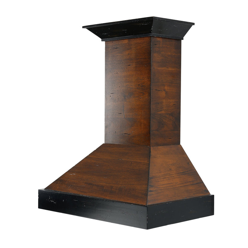 ZLINE Convertible Vent Wooden Wall Mount Range Hood in Antigua and Walnut - KBAR