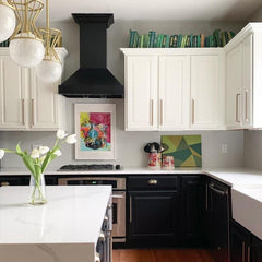 ZLINE Ducted Wooden Wall Mount Range Hood in Black with Remote Motor - KBCC-RD