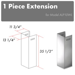 ZLINE 1-36" Chimney Extension for 9 ft. to 10 ft. Ceilings - 1PCEXT-ALP10WL - The Home Selection