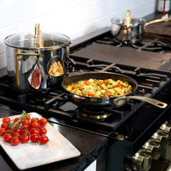 ZLINE 10-Piece Non-Toxic Stainless Steel and Nonstick Ceramic Cookware Set (CWSETL-NS-10) - The Home Selection