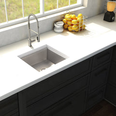ZLINE 15 in. Boreal Undermount Single Bowl Bar Kitchen Sink in Stainless Steel, SUS-15 - The Home Selection