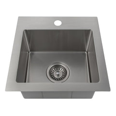 ZLINE 15 in. Donner Topmount Single Bowl Bar Kitchen Sink in Stainless Steel, STS-15 - The Home Selection