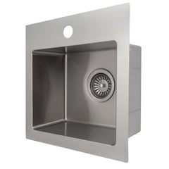 ZLINE 15 in. Donner Topmount Single Bowl Bar Kitchen Sink in Stainless Steel, STS-15 - The Home Selection