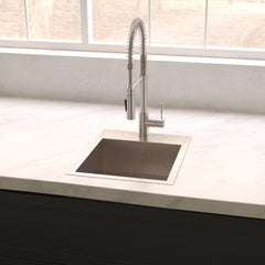 ZLINE 15 in. Donner Topmount Single Bowl Bar Kitchen Sink in Stainless Steel, STS-15 - The Home Selection