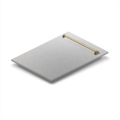 ZLINE 18" Autograph Edition Tallac Dishwasher Panel in DuraSnow® Stainless Steel with Accent Handle (DPVZ-SN-18) - The Home Selection