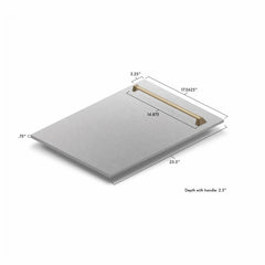 ZLINE 18" Autograph Edition Tallac Dishwasher Panel in DuraSnow® Stainless Steel with Accent Handle (DPVZ-SN-18) - The Home Selection