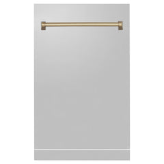 ZLINE 18" Autograph Edition Tallac Dishwasher Panel in Stainless Steel with Accent Handle (DPVZ-304-18) - The Home Selection
