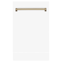 ZLINE 18" Autograph Edition Tallac Dishwasher Panel in White Matte with Accent Handle (DPVZ-WM-18) - The Home Selection