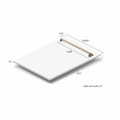ZLINE 18" Autograph Edition Tallac Dishwasher Panel in White Matte with Accent Handle (DPVZ-WM-18) - The Home Selection